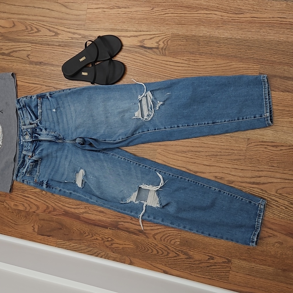 Old Navy O. G. Loose High Hi Rise secret-smooth pockets size 0 Jeans Demin